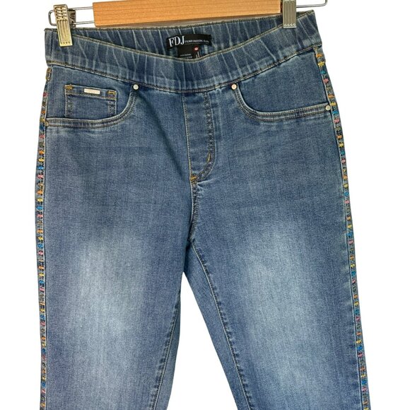 NWT FDJ French Dressing Jeans Sz 4 Embroidered High Rise Stretch Jeggings Travel - Picture 3 of 10